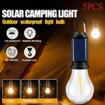 5x Solar Tent Lights Type C Rechargeable Led Camping Outdoor Hanging Light Bulbs