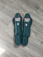 Yokkao Matrix Black Muay Thai Shin Guards Size M Green