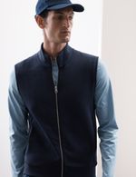 M&S - Autograph Mens Navy Cotton Gilet
