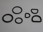 BLACK STAINLESS STEEL D-Rings & O-Rings  WELDED Buckles for Webbing Leather