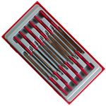 TENG TOOLS NEEDLE FILE TOOL 12 PIECE SET WITH STORAGE CASE