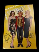 Hand Signed Celebrity Juice Photo - Keith Lemon, Holly Willoughby & Kelly Brook