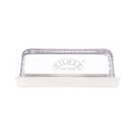 Cheese Storage Tray Glass Lid Removable Seal Cheese Store Holder Tray Kilner