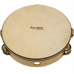 Tycoon Round Headed Wooden Tambourine Double Row Brass Jingles - Orchestral