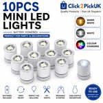 10pcs Miniature LED Lights with Batteries, Mini Small Tiny Light Included Micro