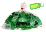 KEVRON CLICK KEY TAGS - GREEN - BULK PACK x 50 - PLASTIC LABELS - HOME OFFICE