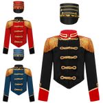 UK Kids Uniform Tuxedo Jacket Ringmaster Costume Party Victorian Gras Tailcoat