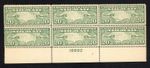 SCOTT C9 1927, 20 CENT MAP & PLANE AIRMAIL ISSUE PB OF 6 MNH OG VF CAT $95!