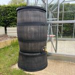 140L Water Butt Barrel - Oak Effect - FREE UK P&P