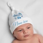 Baby Boy Knotty Cotton Hat 'Little Prince Has Arrived' Personalise with Name