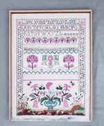 LARGE Antique/Vintage SAMPLER 25x19 Inch