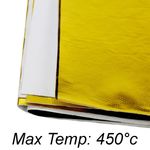 Self Adhesive Gold Reflective Fabric Heat Barrier Sheet 18 x 18"