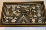 Large Vintage French Nautical Sailor Knots  Framed Wooden Box 