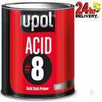 UPol ACID 8 1K Etch Primer 1L Galvanised Aluminium Steel Metal Fast Drying