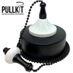 BLACK PULL CORD LIGHT SWITCH, MATT BLACK PULL CHAIN PULL SWITCH FOR BATHROOMS