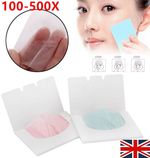 100-500X Oil Blotting Paper Facial Face Makeup Clean Oil-absorbing Papers - UK