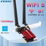 AC1200 WIFI 5 PCI-E Wireless Adapter Desktop PC Internal Card 802.11AC+Bluetooth