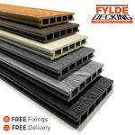 3.6m Composite WPC Decking Boards - Deep Embossed Woodgrain Plastic Boards
