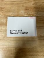 Genuine Honda Motorcycle Service/Warranty Booklet Unused including postage #C