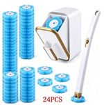 Disposable Toilet Brush Set Toilet Bowl Cleaning System Cleaners with 24 Refills