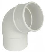 FLOPLAST 68mm Round Gutter Pipe 112 Degree Offset Bend - White - 2 PACK