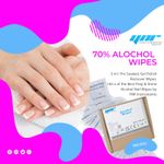 100x YNR Alcohol Prep & Shine Nail Wipes (3in1) for Gel Polish Nails False Nails
