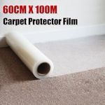 60CM X 100M Roll Self Adhesive Carpet Floor Protector Film Cover Protection Dust