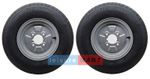 Pair 145x10 Trailer Wheel & Radial Tyre  (145/80 R10) 74N 4 Inch PCD 375kg Load