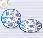 Antique Chinese Porcelain Plate Blue and White Floral Pattern