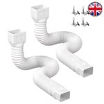 2Pcs Gutter Downspout Extensions Rust Proof  Proof for Rainwater Drainage