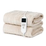 LIVIVO Ultra Soft Heated Electric Throw Blanket with 9 Heat Settings Washable
