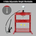 12 Ton Hydraulic Shop Press with Press Plate Bench Mount Pressure Gauge Workshop