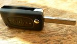 FOR Citroen C4 KEY 3 button FLIP key case + uncut blade (WITH GROOVE)