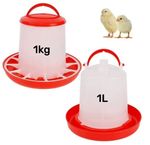 Feeder + Water Drinker Chicken Poultry Chick Hen Duck Pigeon