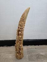 Antique Carved Faux Task