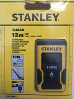 Stanley TLM40 12m Range(40') Pocket Laser Distance Measurer-STHT77666-0 (6x4cm)