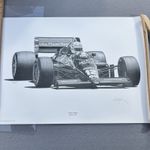 F1 Ayrton Senna Lotus Art Print Martin Smith Limited Edition Signed 457/999