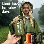Emergency Thermal Rain Poncho Survival Foil Blanket Waterproof Camping Coat UK