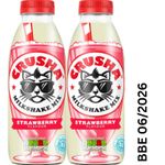 BBE 06/2026 Crusha Strawberry Milkshake Mix 2 x 1L Bottles