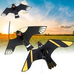 Flying Hawk Kite Garden Bird Repeller Scarer Extendable With 4M Telescopic Poles
