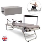 Foldable Pilates Reformer Machine Pilates Sitting Box Home Gym Workout Equipment
