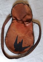 Vintage c. 1965 Hand-made Leather Falconry Game Bag