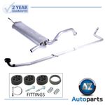 For Peugeot - 107 1.0 2005-2014 Centre Exhaust Pipe & Rear Silencer + Fittings