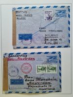 Austria 1949 Airmail from Vienna to Milan and Amsterdam