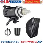 Godox MS300 Compact Studio Flash Strobe Bowens Mount with 60x60cm Grid Softbox