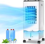 3-in-1 Portable Evaporative Air Cooler Fan 6L Tank 60° Oscillation Quiet 35dB