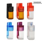 4Pcs Random Amber/Clear Mini Glass Bottle Medicine Container with Folding Spoon