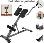 6in1 Ab Workout Equipment Adjustable Roman Chair Back Hyperextension Bench
