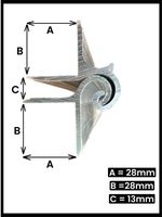 400cm / 4 meter Length Snail Hinge / Serving Hatch Hinge / Continuous Hinge