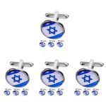 16 pcs Sleeve Cuff Links Shirt Cuff Links Suit Flag Sleeve